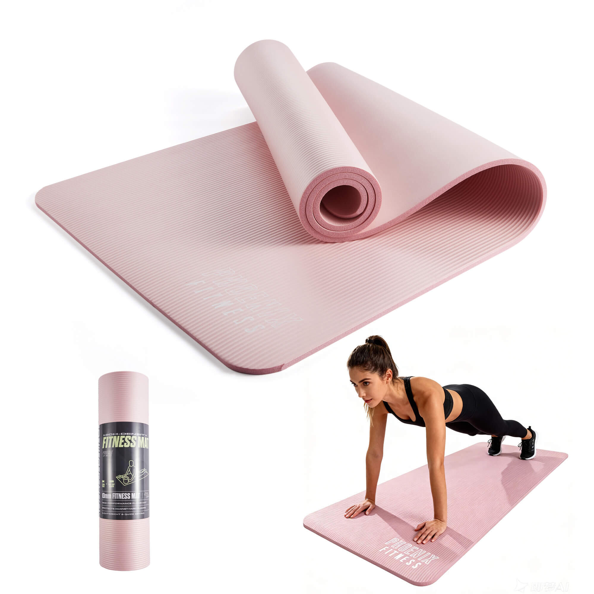 Esterilla de pilates Phoenix Fitness de 10 mm 5/7