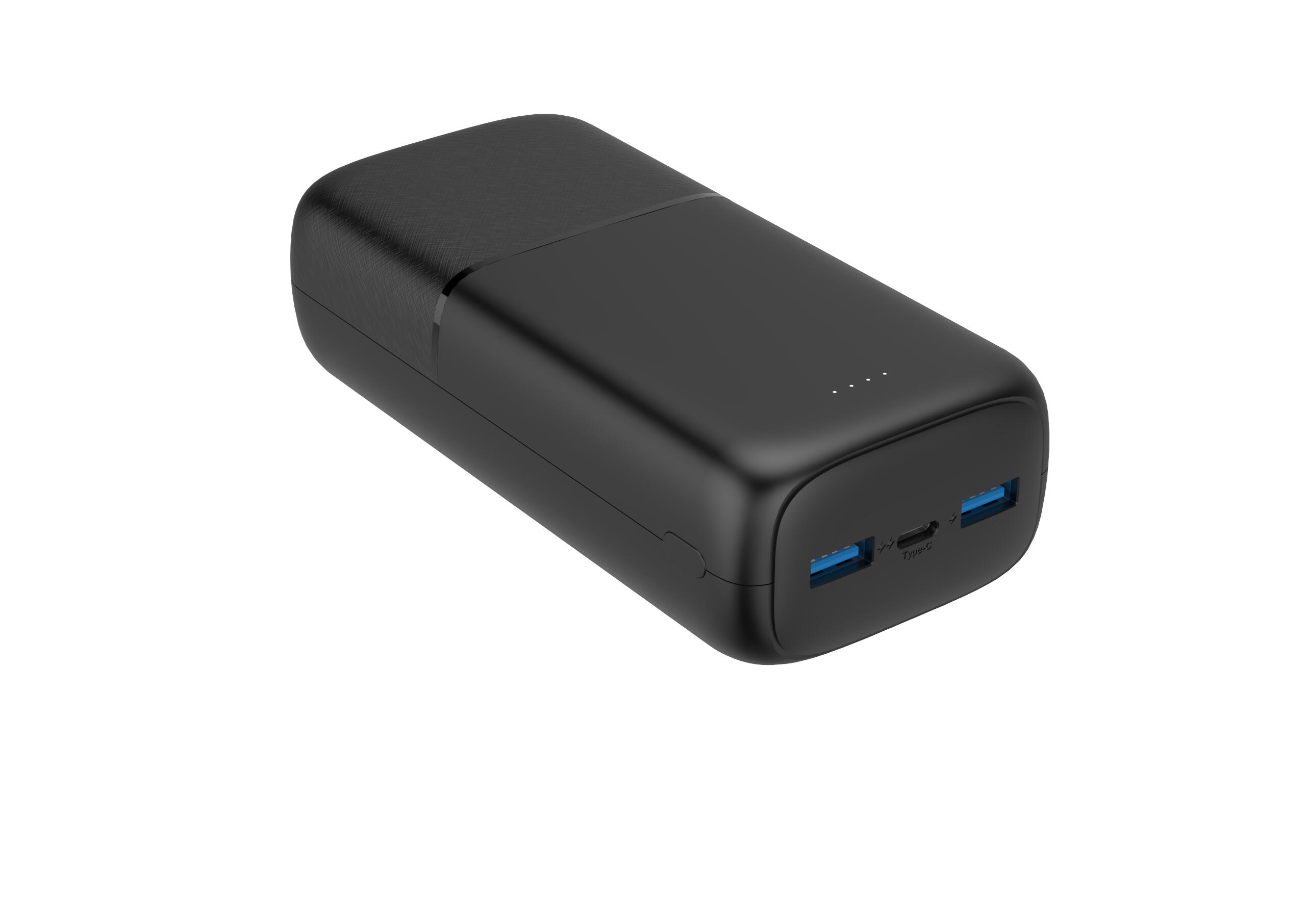 Power Bank 3 salidas USB PD 20W + QC 22.5W 30000mAh 2/4