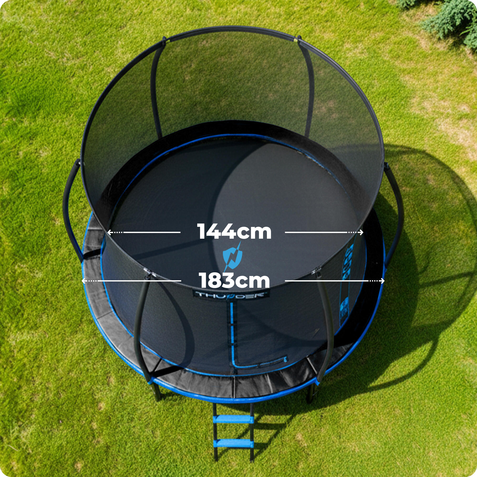 Trampoline voor kinderen voor in de tuin THUNDER INSIDE ULTRA 6FT 183CM blauw 3/7