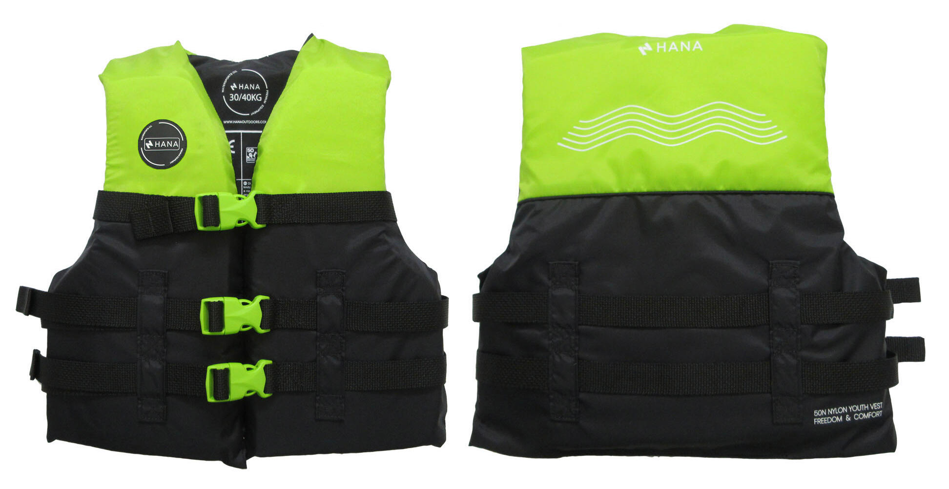 Giubbotto in nylon 50N - Bambino - Verde - 30/40kg 4/7