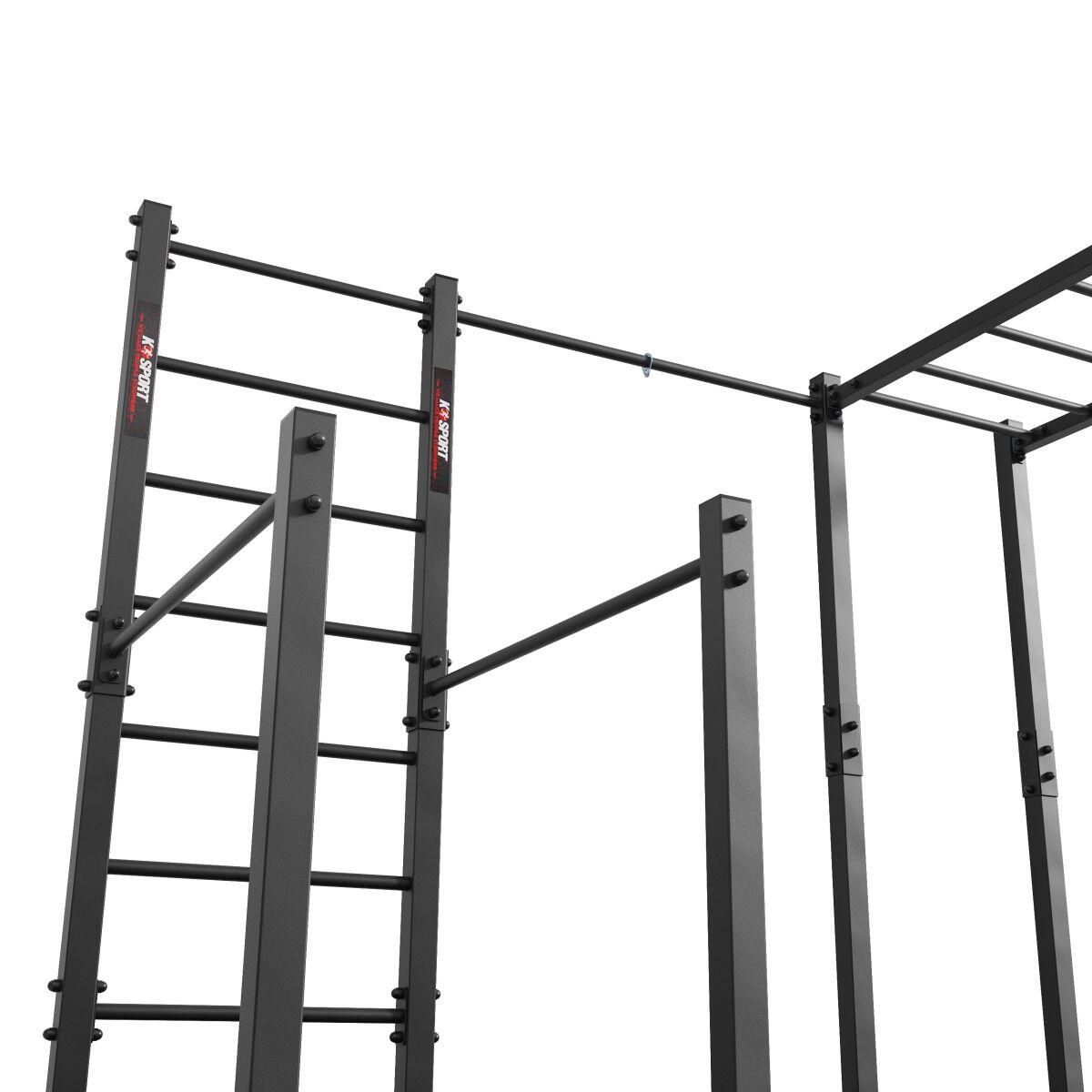 Outdoor Calisthenics Apparatuur met Muur Bars en opknoping Ladder, Dip Station 5/7