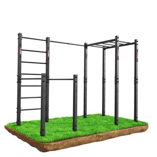Attrezzatura per calisthenics all'aperto con sbarre per trazioni Dip Station