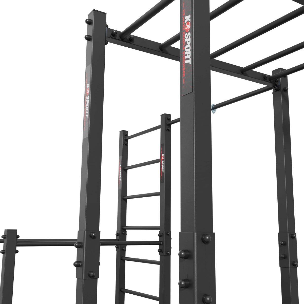 Outdoor Calisthenics Apparatuur met Muur Bars en opknoping Ladder, Dip Station 4/7