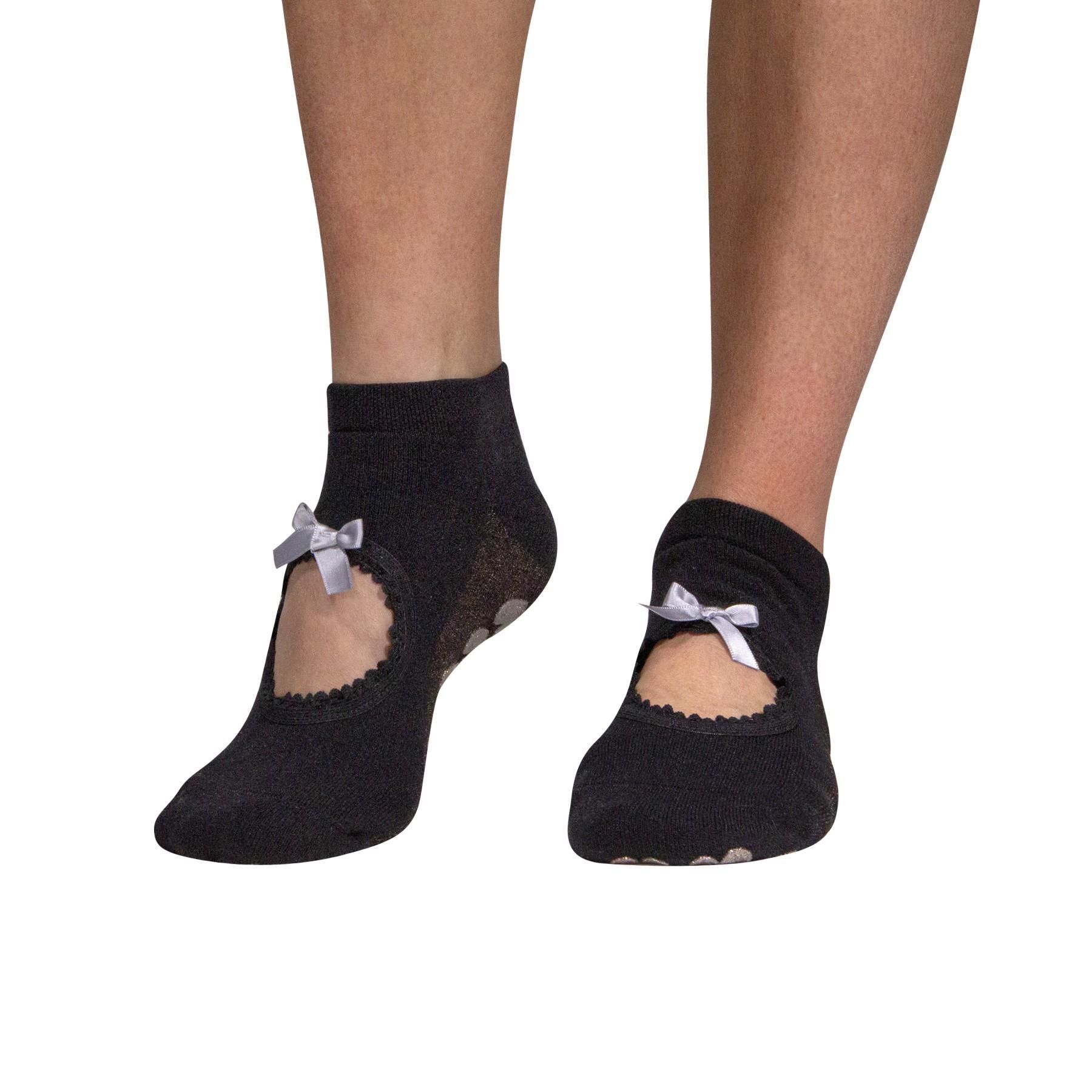 Calcetines antideslizantes Babette Parigina mujer Fitness y casa negra 2/7
