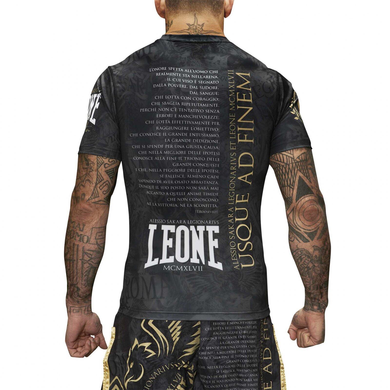 Leone1947 Rashguard LEGIONARIVS II manga corta negro XXL 3/6