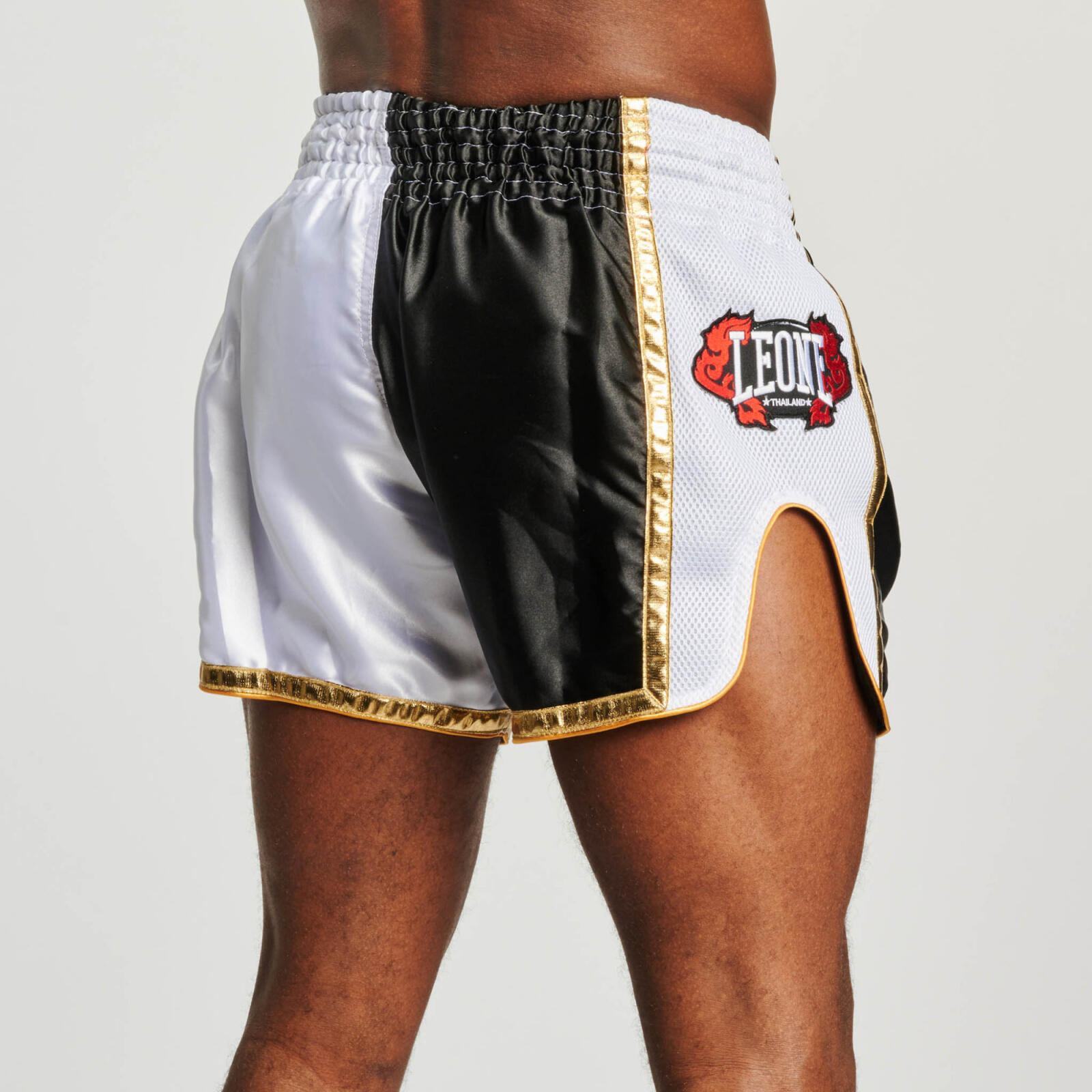 Leone1947 Pantalón Muay Thai SIAM negro/blanco S 2/7