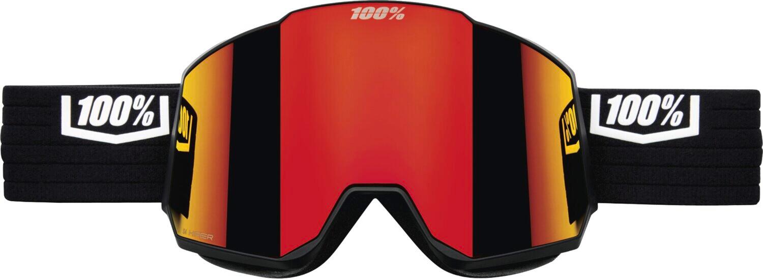 Masque SKI 100% SNOWCRAFT XL HIPER - BLACK/RED ecran MIRROR RED 3/5