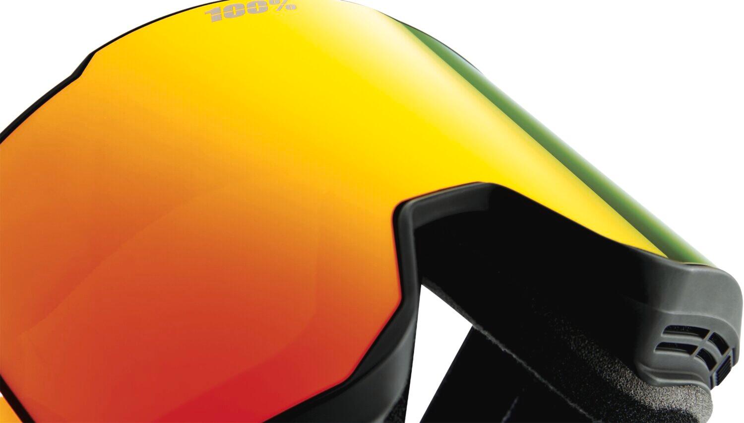 Masque SKI 100% SNOWCRAFT XL HIPER - BLACK/RED ecran MIRROR RED 4/5
