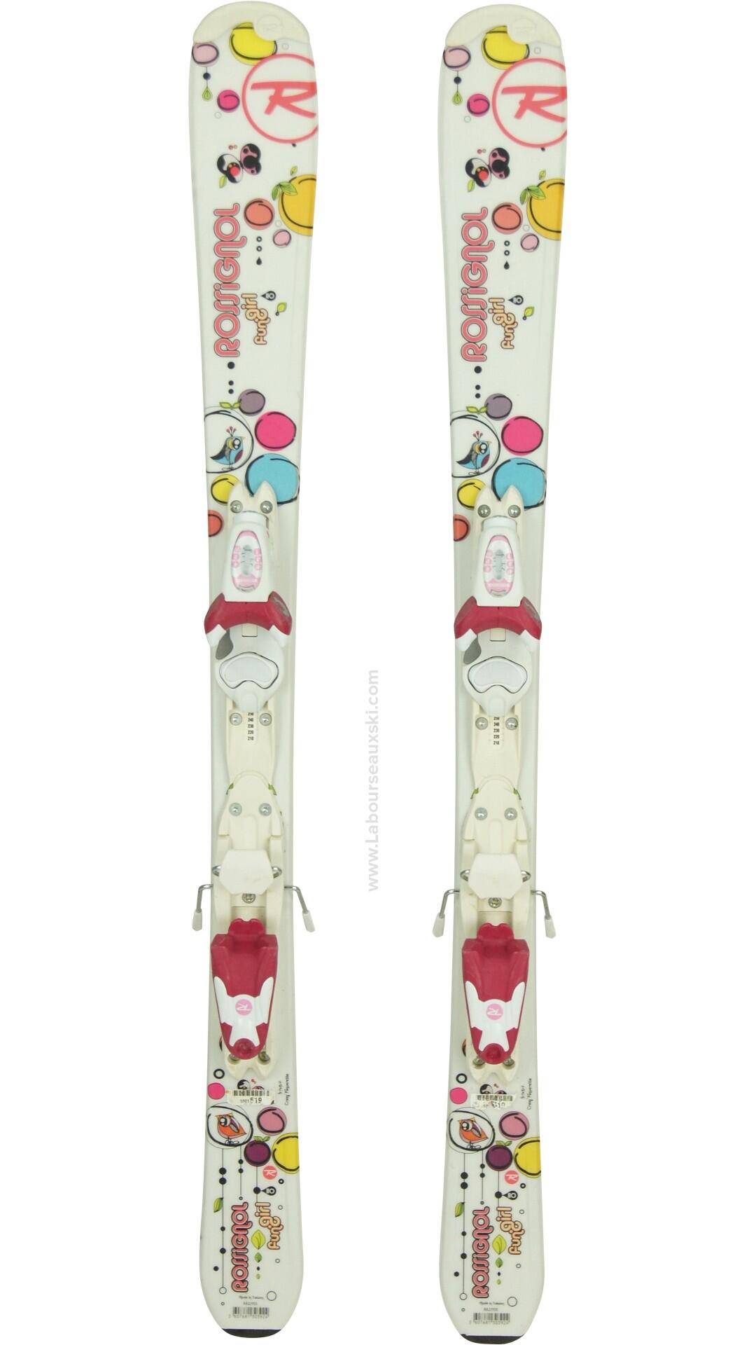 Reconditionné - ROSSIGNOL FUN GIRL + FIX - Très bon état 5/7