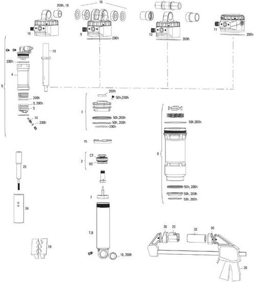 ROCKSHOX Super Deluxe Ultimate RC2T ammortizzatore posteriore 185x50mm