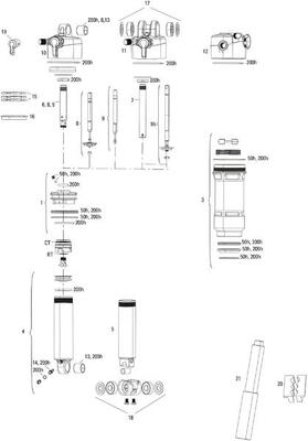 ROCKSHOX Deluxe Ultimate RCT ammortizzatore posteriore 165 x 45 mm