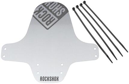 Fender MTB RockShox full silber/weiß fade, Logo schwarz