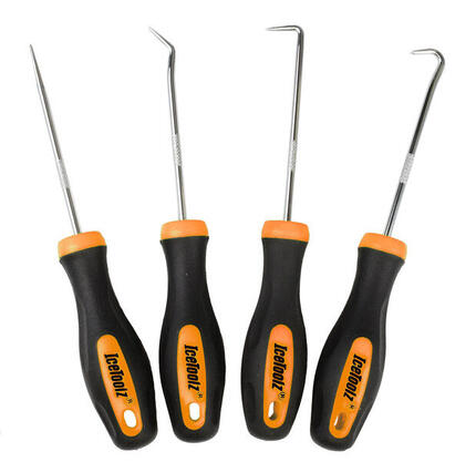 IceToolz Haken-Set 4-teilig gerade, 45°, 90°, gebogen Ø3 mm