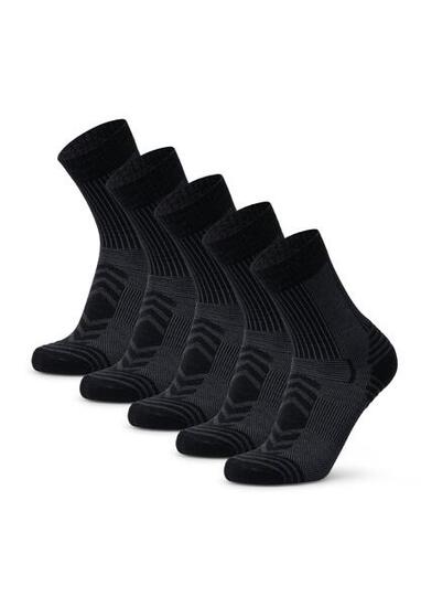 Wandersocken 5er Pack Leicht Merinowolle Atmungsaktiv Warm