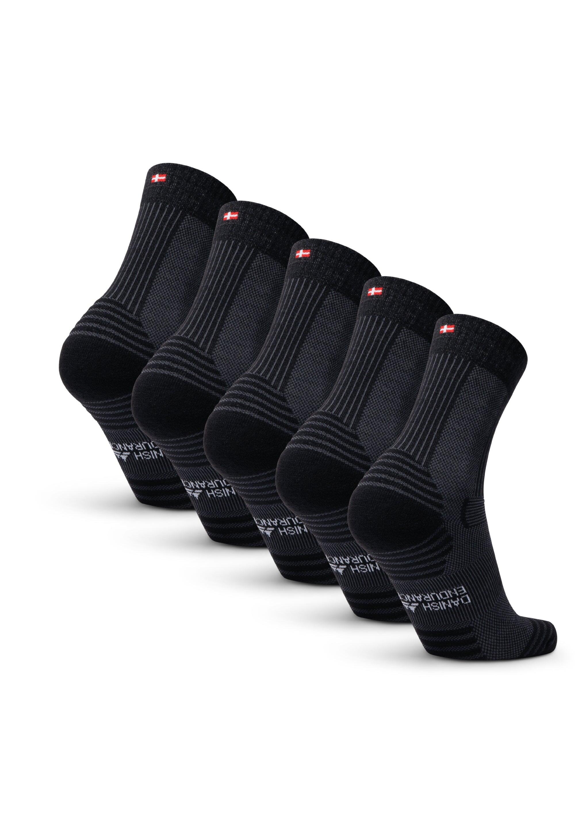 Calcetines de senderismo 5 pares Ligeros de Lana Merino Transpirables y Cálidos 3/4
