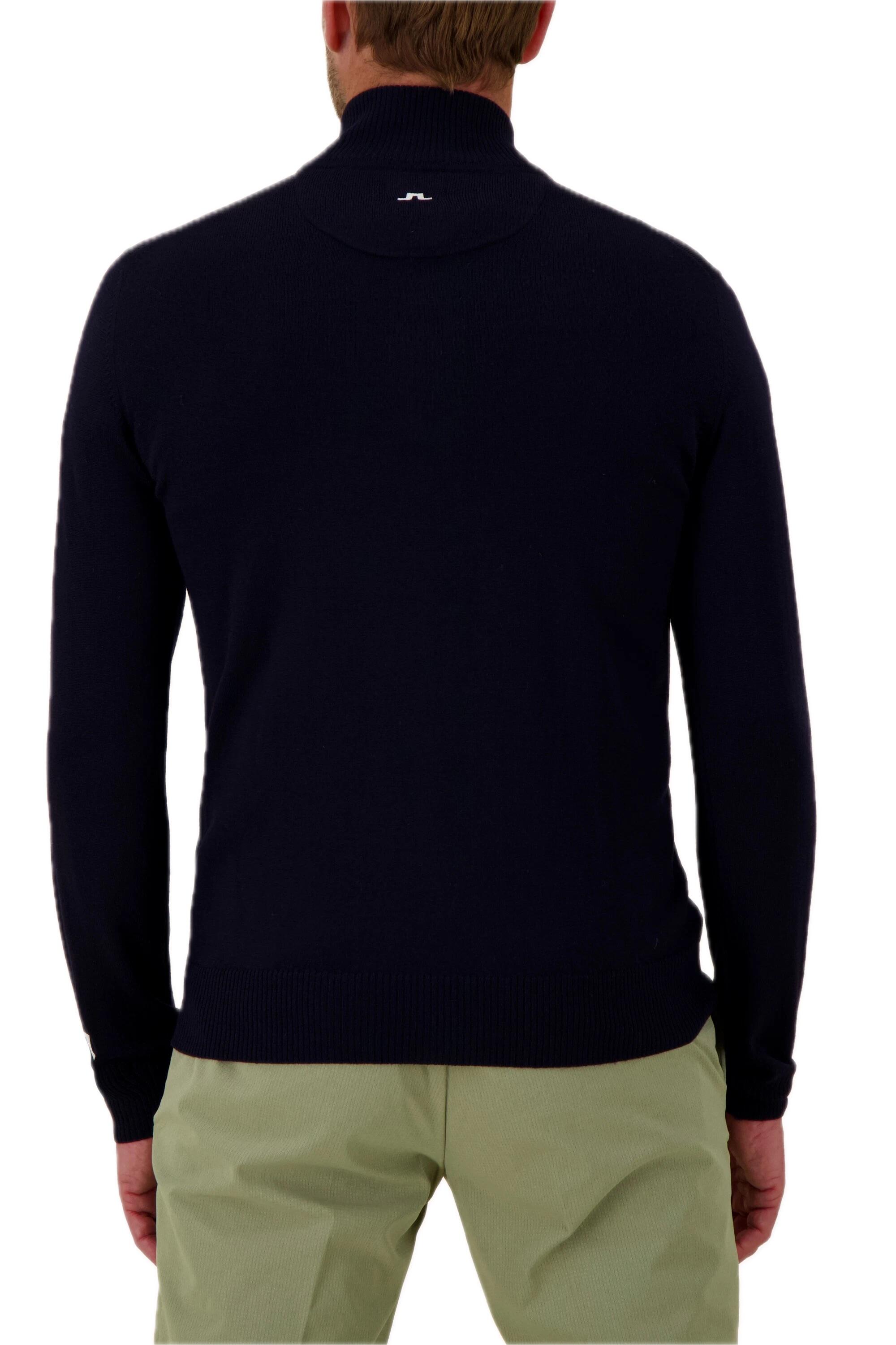 Maglione da uomo Kian in maglia con cerniera, colore blu navy 3/4