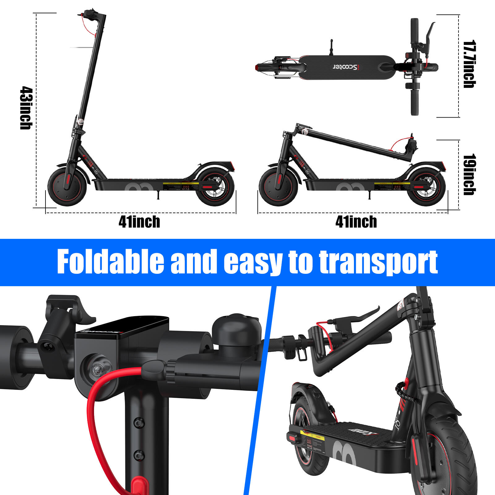 Mobilité urbaine Trottinette électrique autonomie 25 km pneus 8,5 pouces 6/7