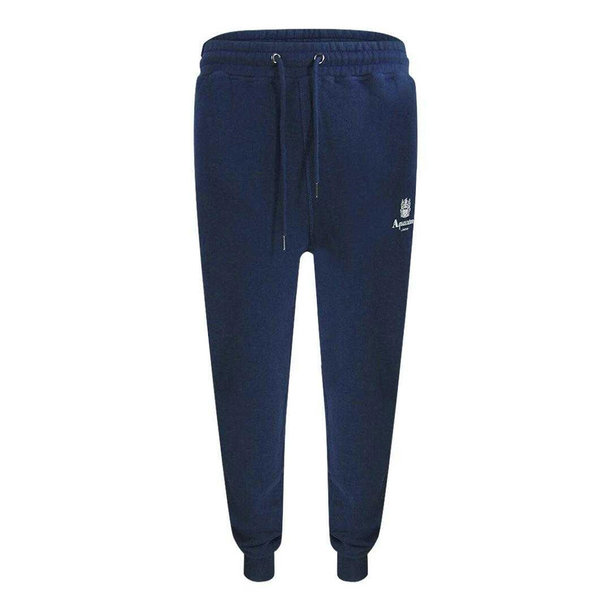 Aquascutum Mens Active Basic Ribbed Jogging Bottoms