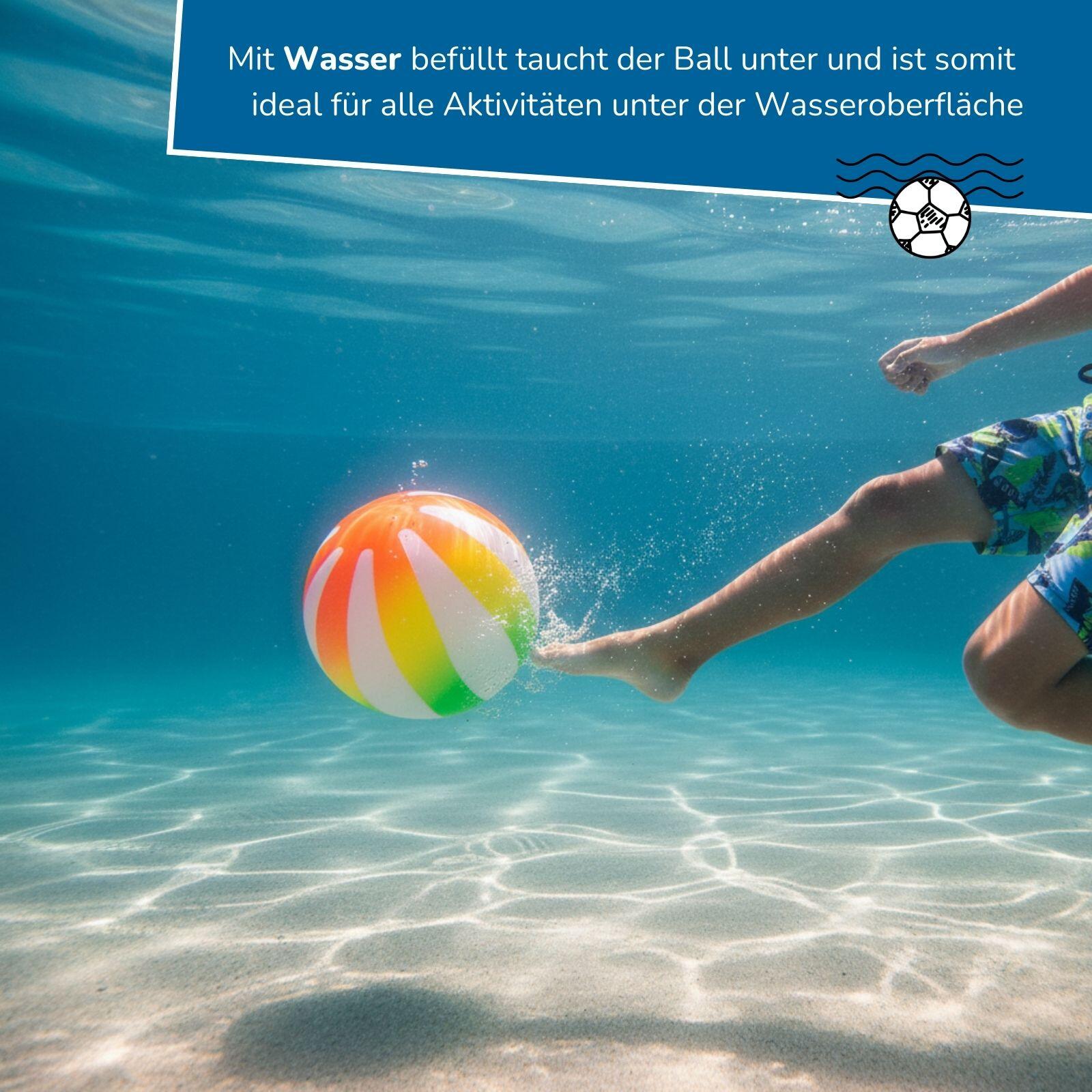 2in1 Wasserball zum Tauchen & Schwimmen, Ball für über und unter Wasser 4/8