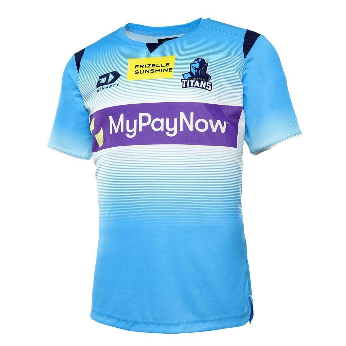 NRL 2022 Training Tee Shirt - Gold Coast Titans - YOUTH - Rugby League - DYNASTY