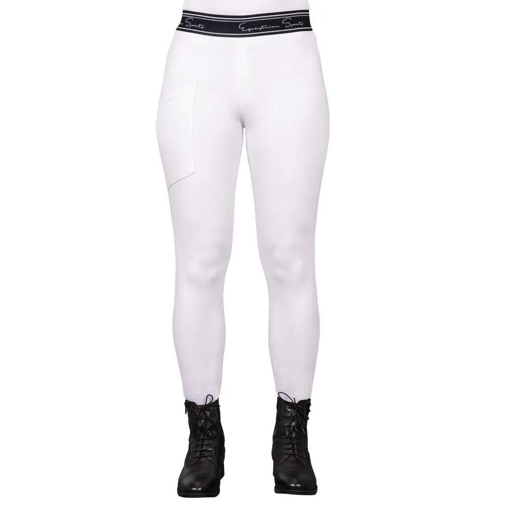 Competition riding leggings for girls QHP Eden