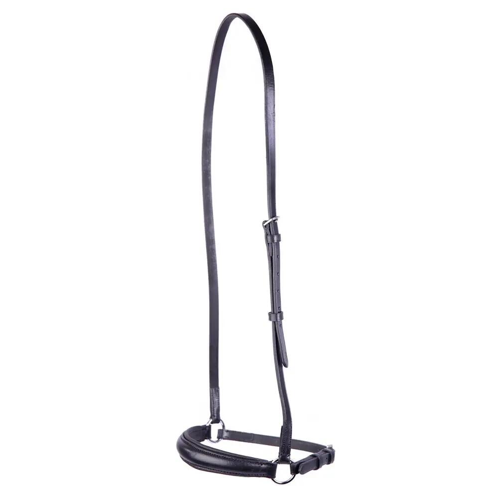 German leather horse noseband with studs Premiere