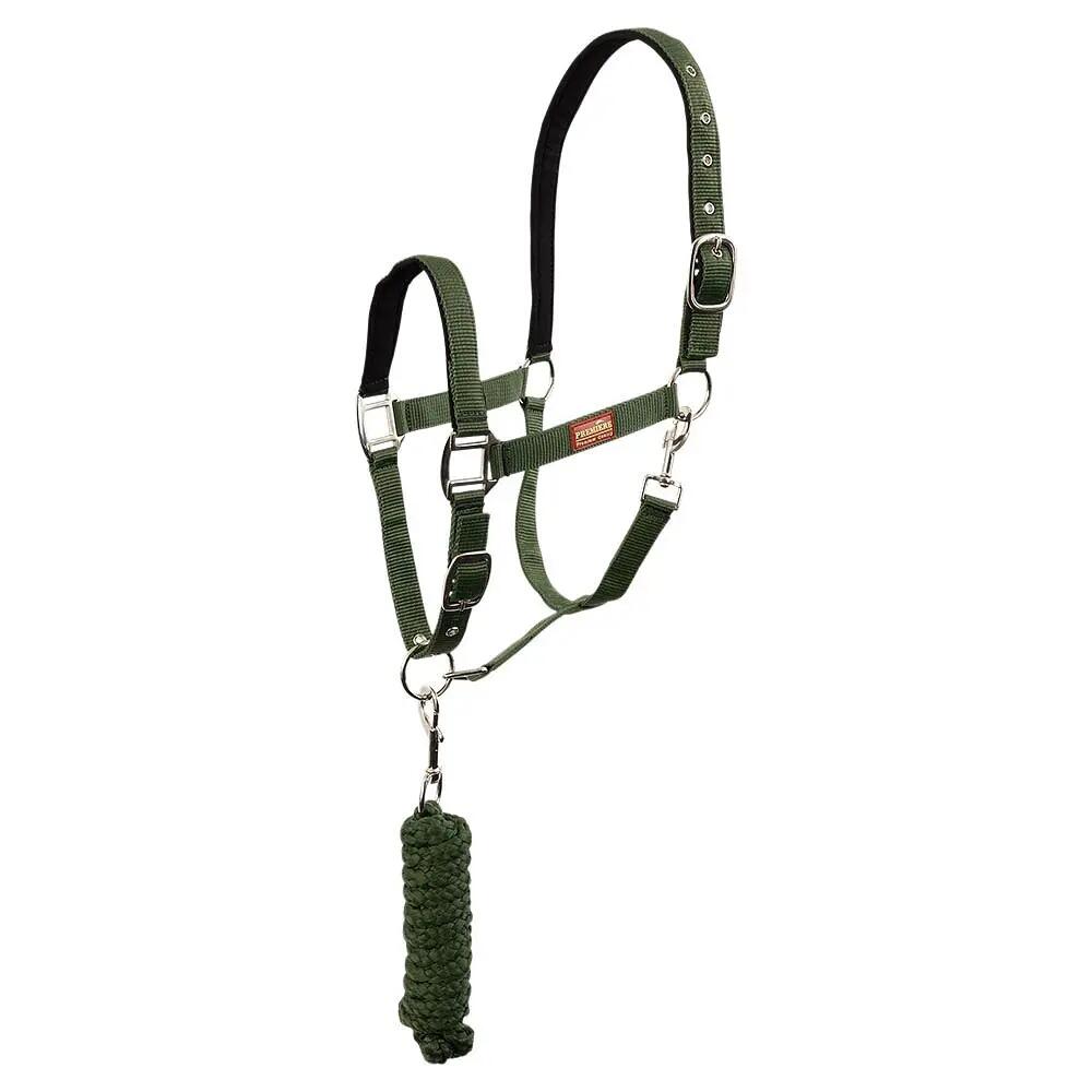 Halter and lead rope set with snap hook Premiere