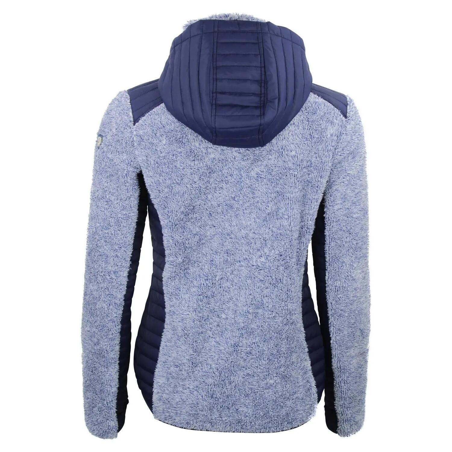 Polaire à capuche zippé bi-matière femme Peak Mountain 2/3