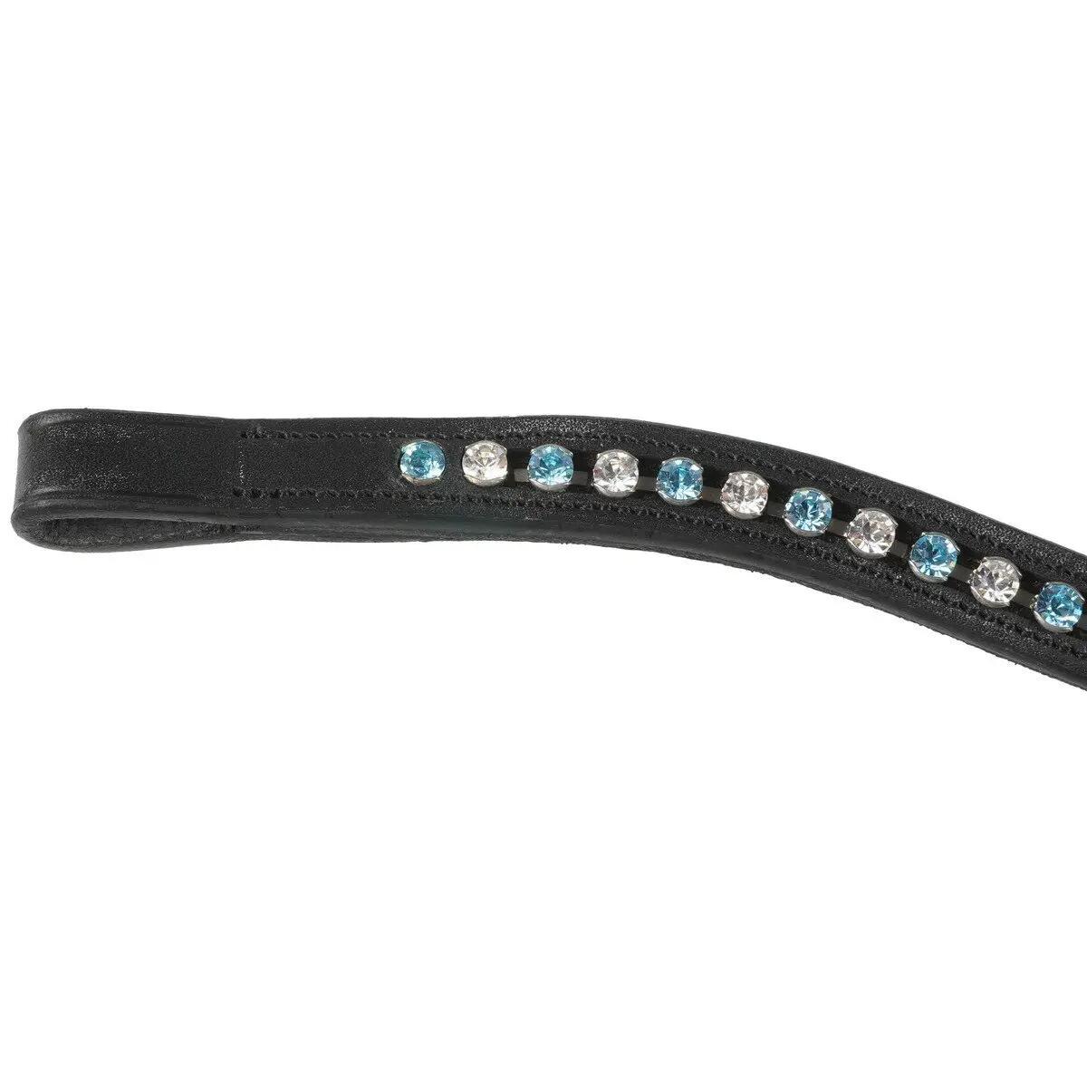 Frontal pour cheval bombe chaine crystal Premiere Lyskamm 3/4