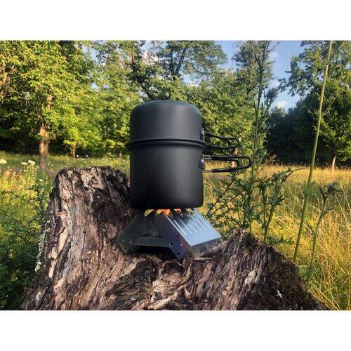 Hornillo Plegable Trekking Origin Outdoors Pocket Stove Maxi Acero Galvanizado 4/6