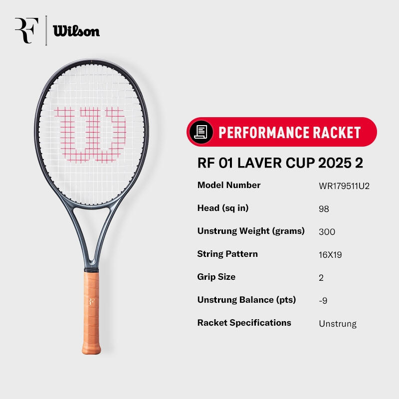 Wilson RF 01 LAVER CUP 2025 Tennis Racket Unstrung