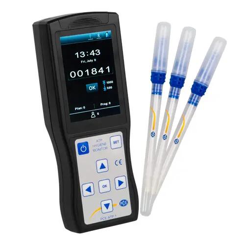 Comprobador ATP AMP superficies agua USB Bluetooth RLU 10s HACCP PCE 3/4
