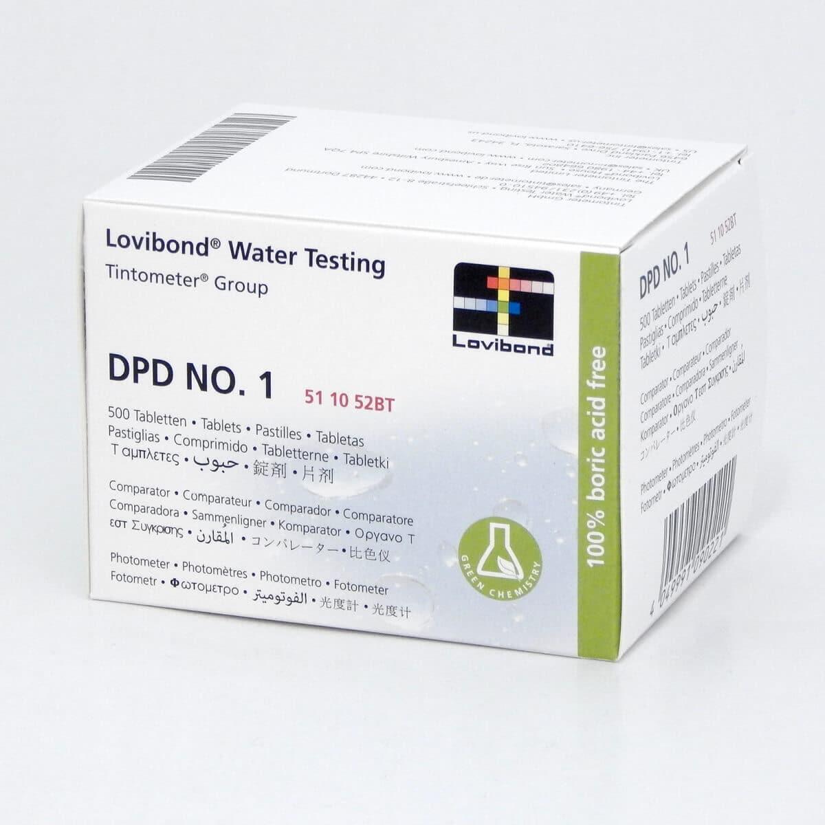 Reactivos DPD 1 cloro libre 511050BT 100 tabletas Lovibond 2/7