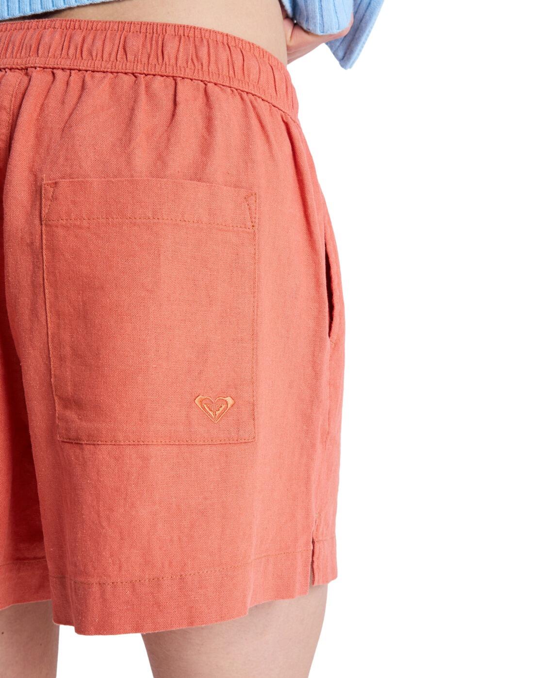 Short de plage taille élastique LEKEITIO BREAK Orange Femme 4/4
