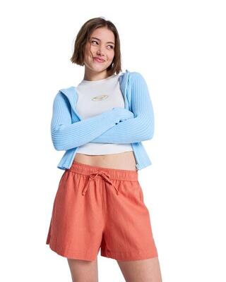 Strand-shorts mit elastischem bund lekeitio break rosa dames