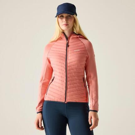 Veste Andreson matelassée hybride extensible à capuche déperlante pour femme