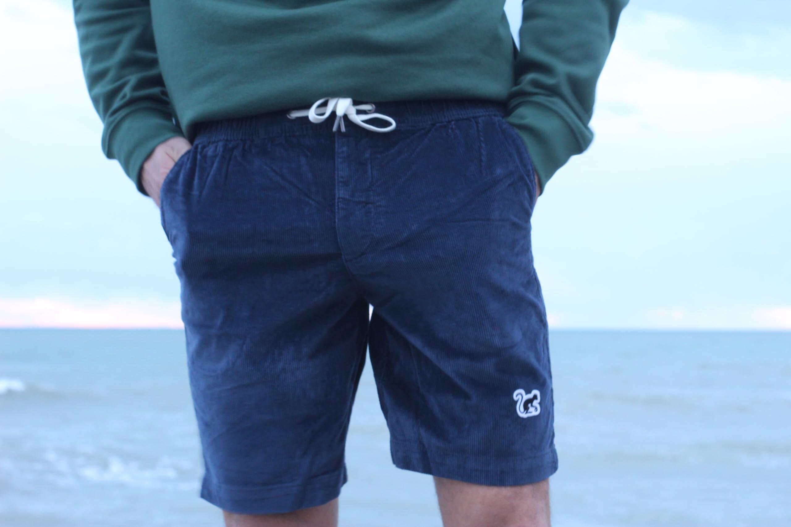 Corduroy shorts/ Klassiek - Volwassenen - Biologisch (Blauw) 3/7