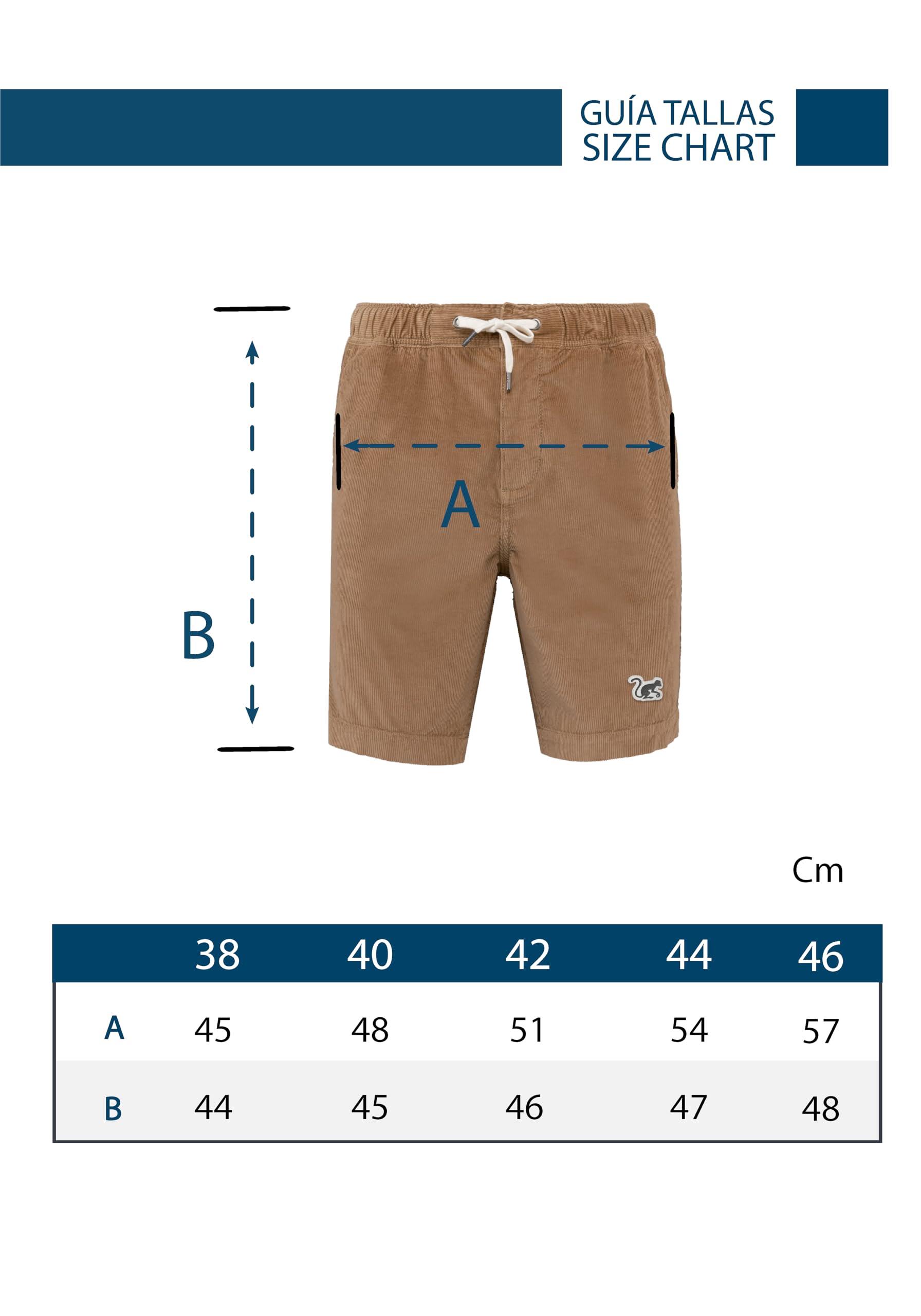 Corduroy shorts/ Klassiek - Volwassenen - Biologisch (Blauw) 7/7