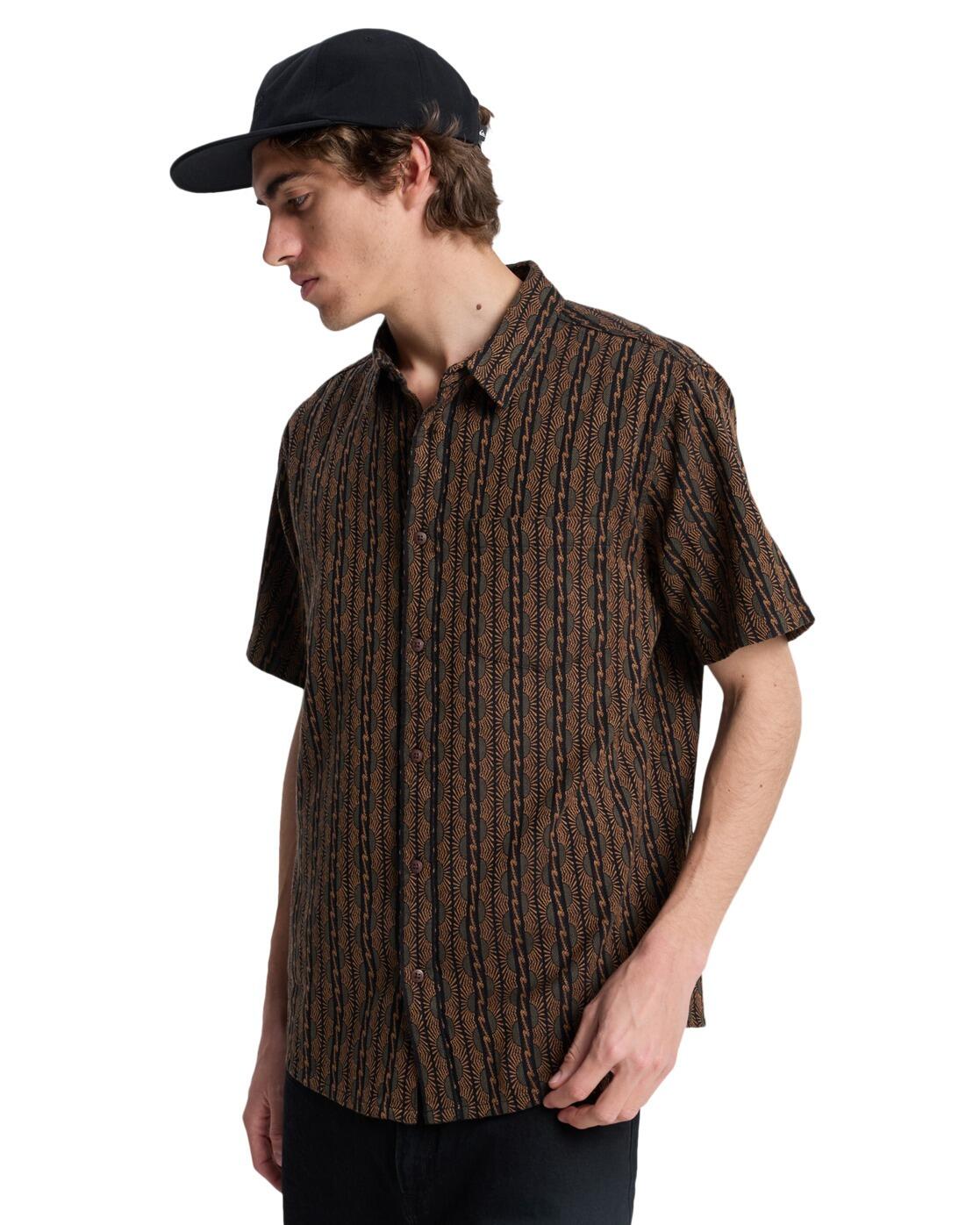Chemise manches courtes HORIZONS Noir Homme 3/4