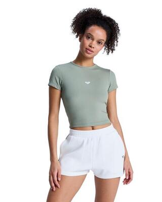 Elastische shorts rise & vibe weiss dames