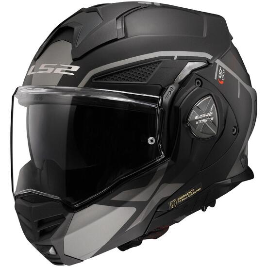 Kask składany LS2 FF901 Advant X Metryk 3XL czarny/szary