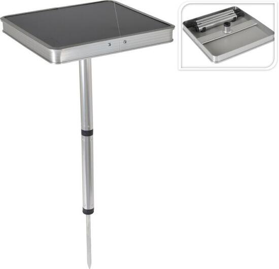 Redcliffs Table de camping pliante 26x26x43 cm noire