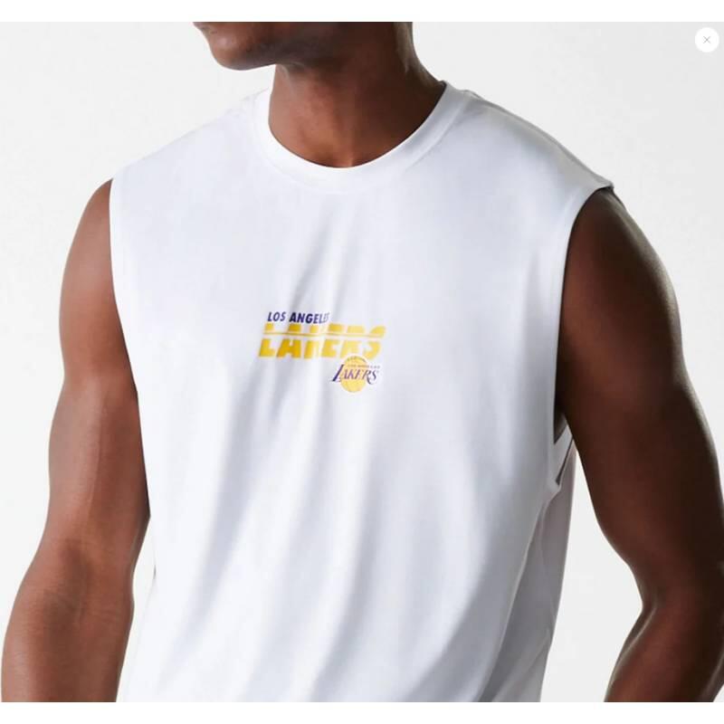 Débardeur NBA Los Angeles Lakers New Era Essential Blanc 3/3