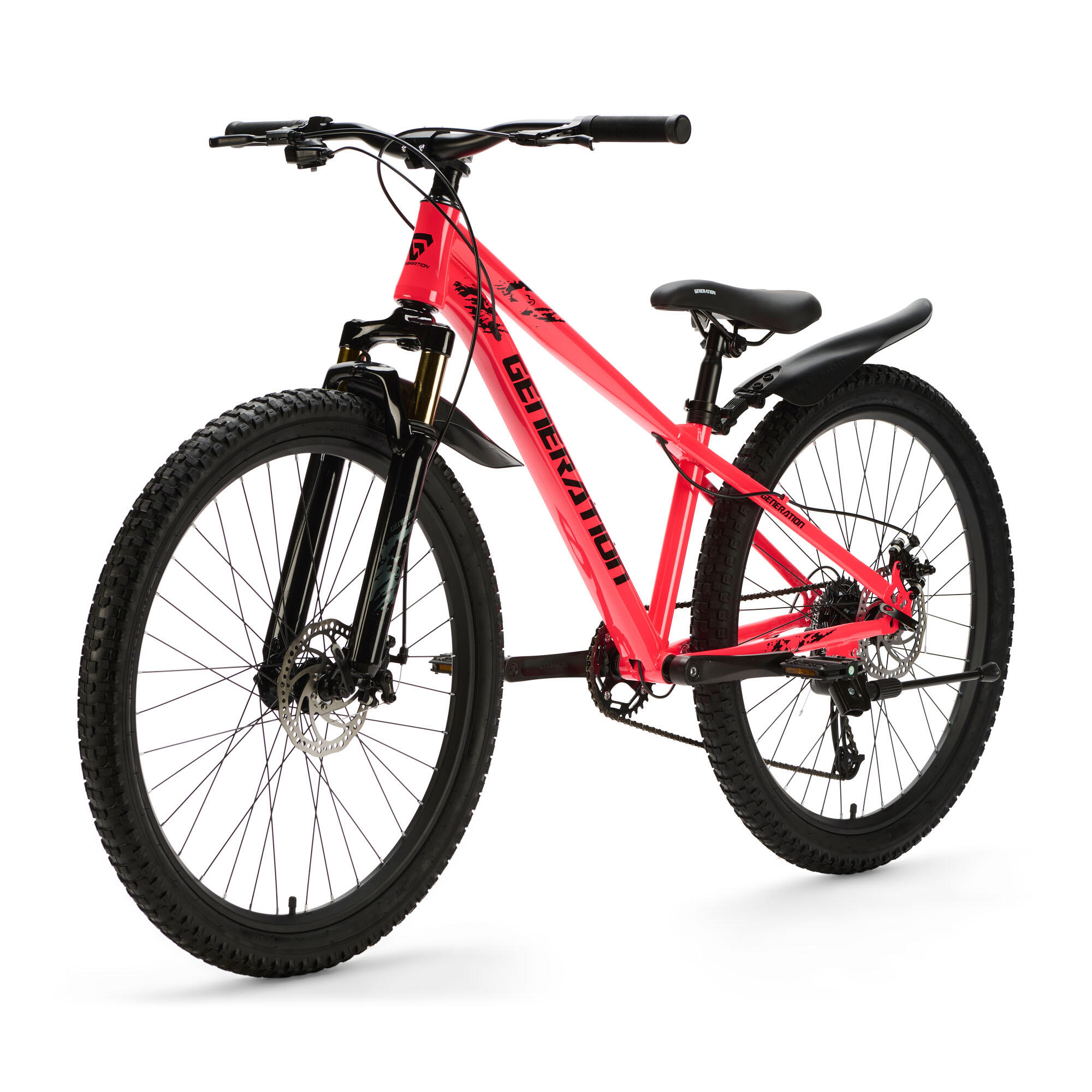 Generation X8 Mountainbike 26 Zoll – Rosa mit Schutzblechen 3/5