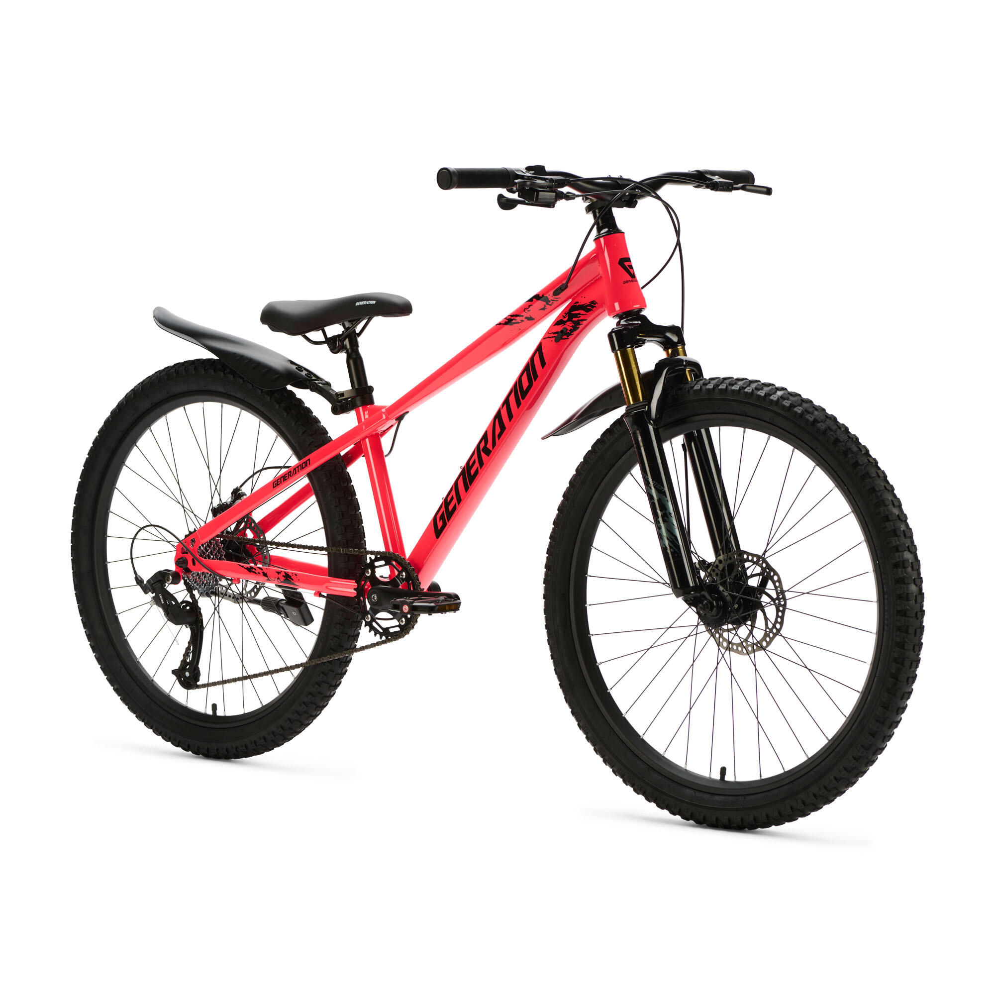 Generation X8 Mountainbike 26 Zoll – Rosa mit Schutzblechen 2/5
