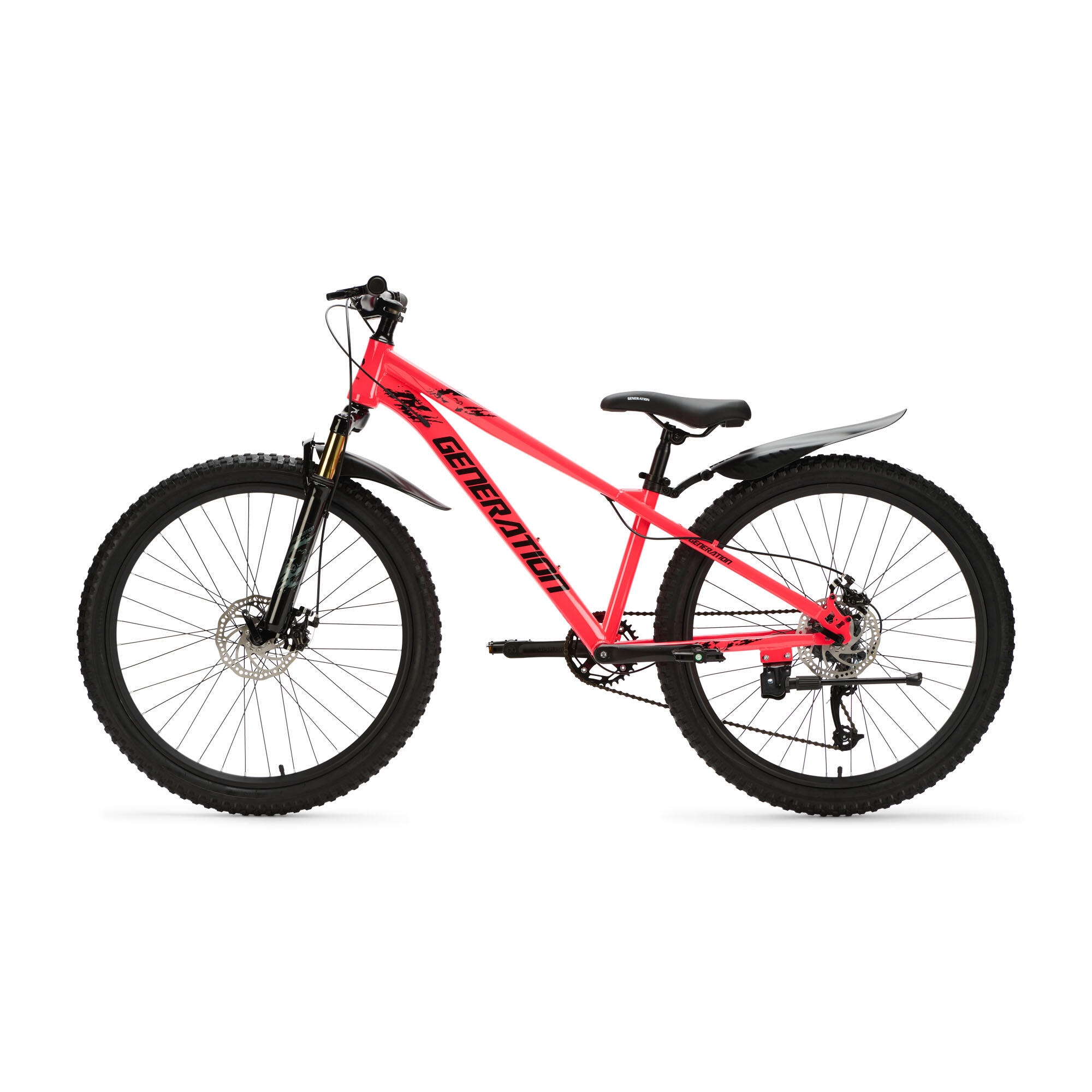 Generation X8 Mountainbike 26 Zoll – Rosa mit Schutzblechen 4/5