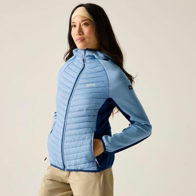 Dames andreson stretch water-repellent hybrid quilted jas