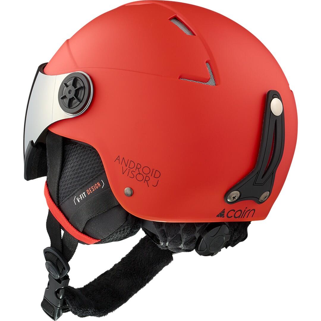 CAIRN ANDROID VISOR J MAT BRIGHT RED 2/3