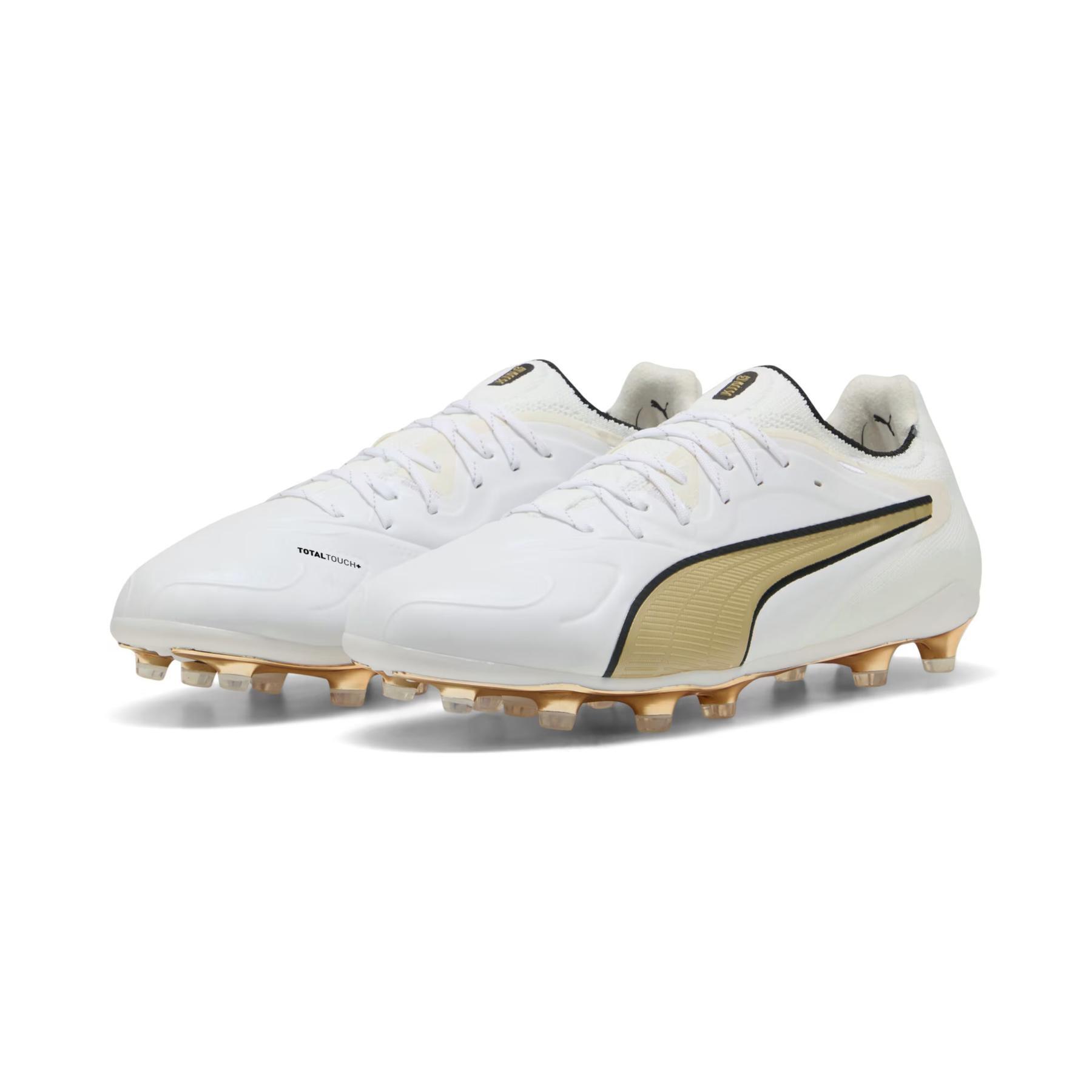 PUMA KING サッカーシューズ ホワイト/ゴールド Football boots Puma King 20 Ultimate FG/AG | Decathlon