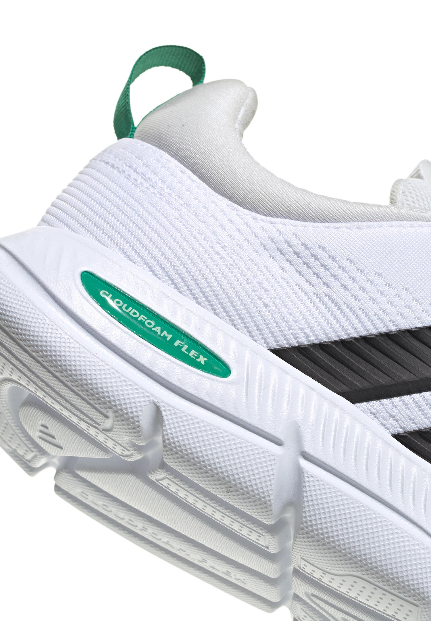 Adidas Herren Sneaker JS4854 Cloudfoam Flex-Elastic L White/Core Black WIDE 6/7
